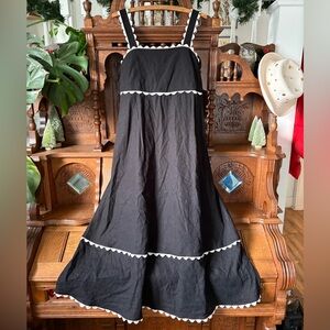 Cynthia Rowley Luxury Designer Linen Blend Maxi Dress Size Large